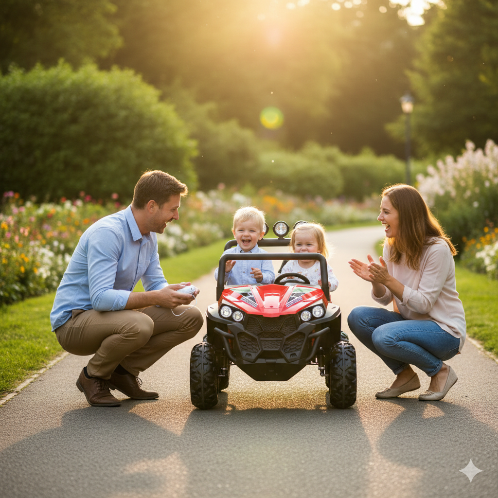 Macchina Elettrica per Bambini Licenza Ufficiale Polar 24V Fuoristrada 2 Posti Rosso...