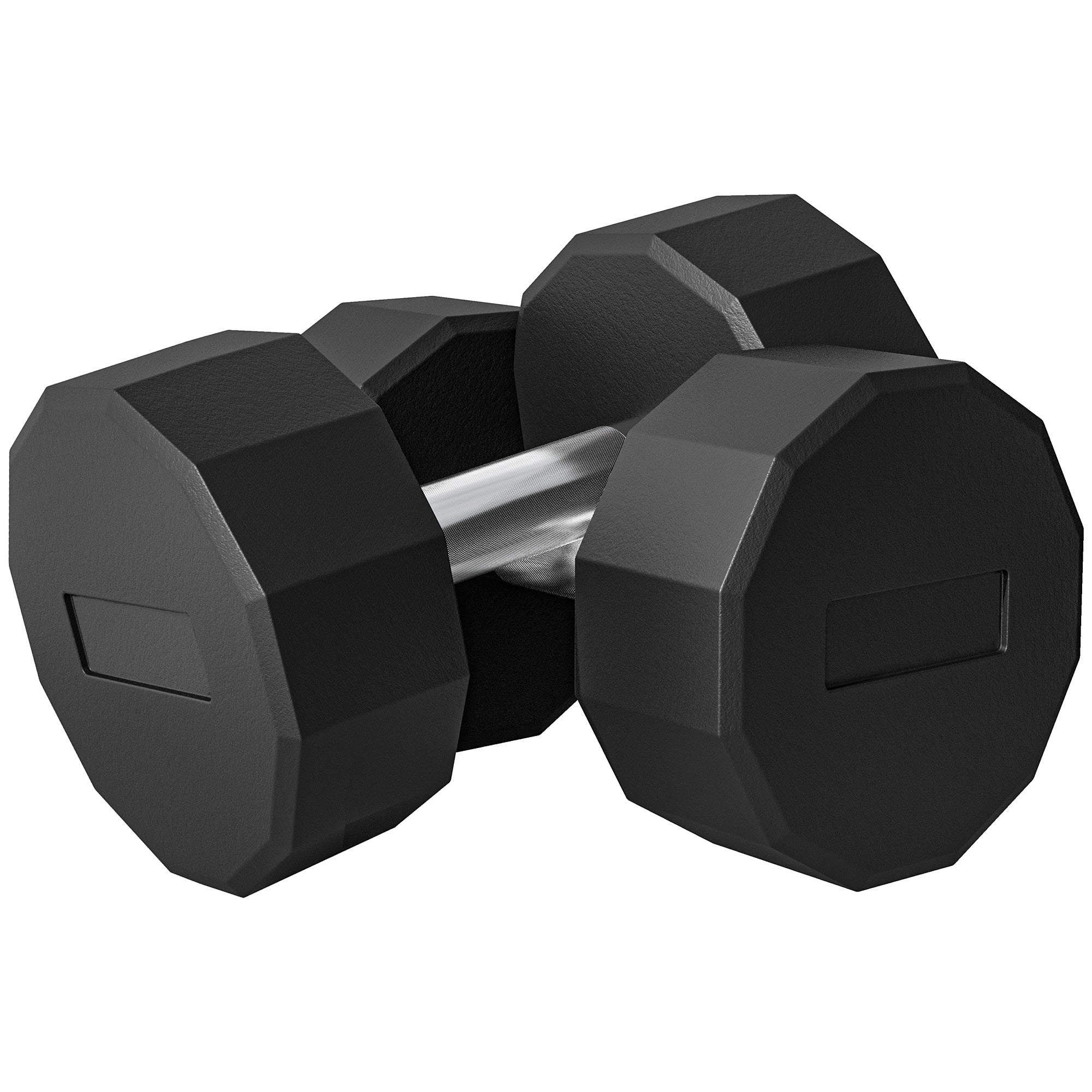 Image of Set 2 Manubri Palestra 15 kg Pesi esagonali Manico in Acciaio Nero