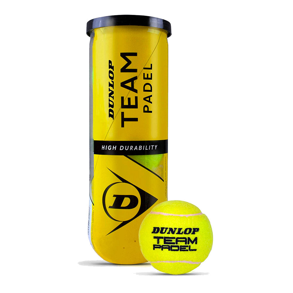 Set 3 Palline Padel in Tubo Pressurizzato Dunlop Team Padel Gialle...