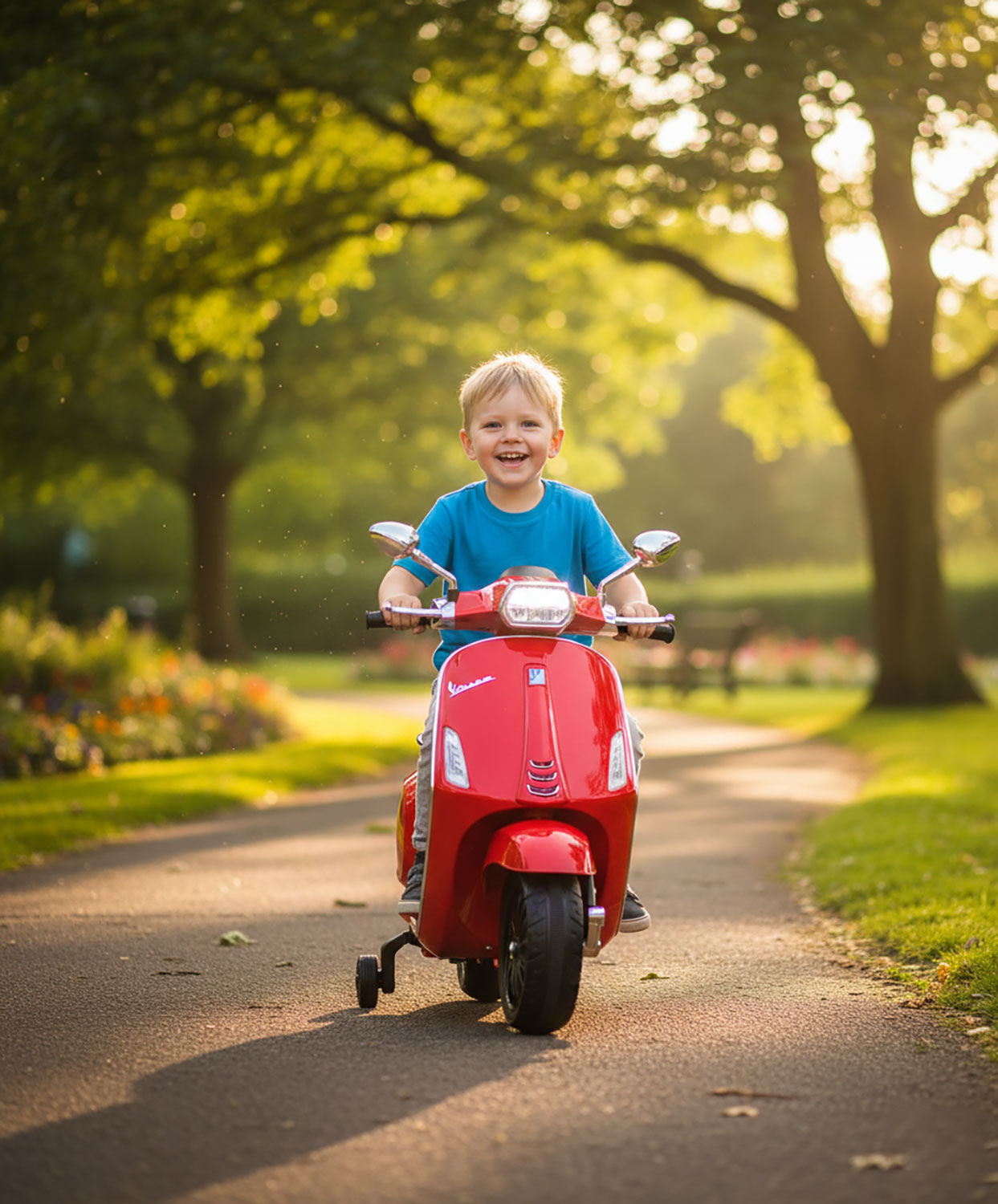 Scooter Elettrico per Bambini Licenza Ufficiale Piaggio Vespa 12V 4,5Ah Rosso...