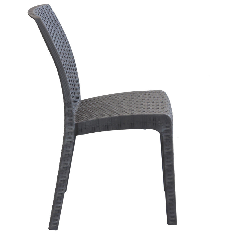 Sedia da Giardino Virginia 47x59x86 h cm in Wicker Taupe...