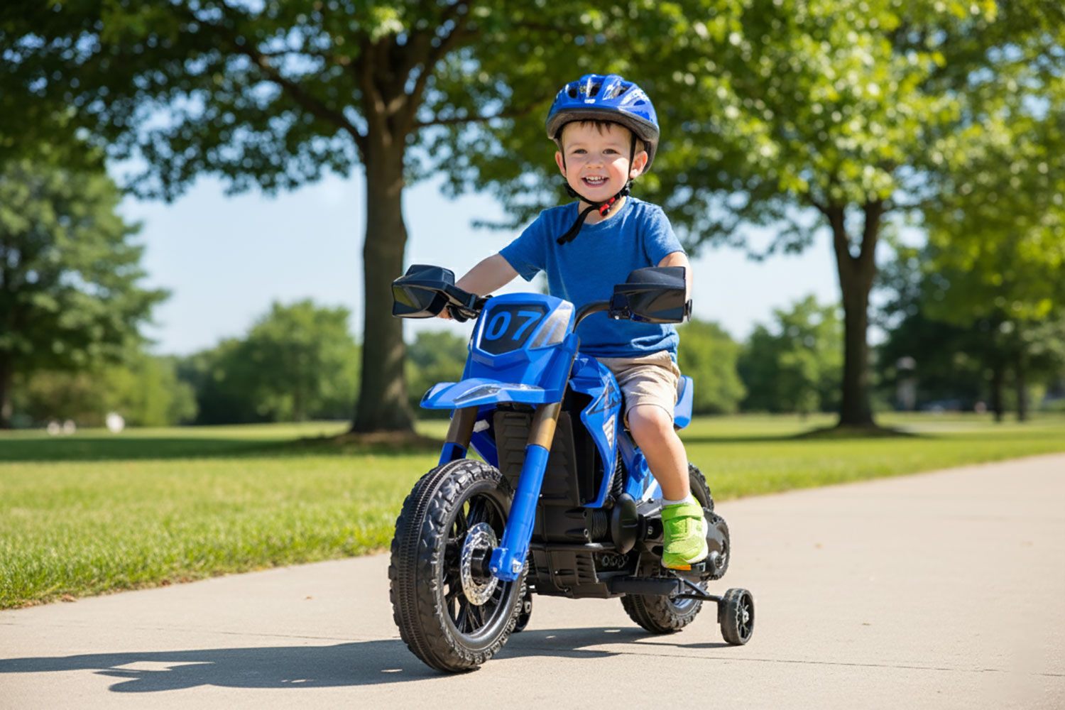 Moto Elettrica per Bambini 12V 4,5Ah Blu...