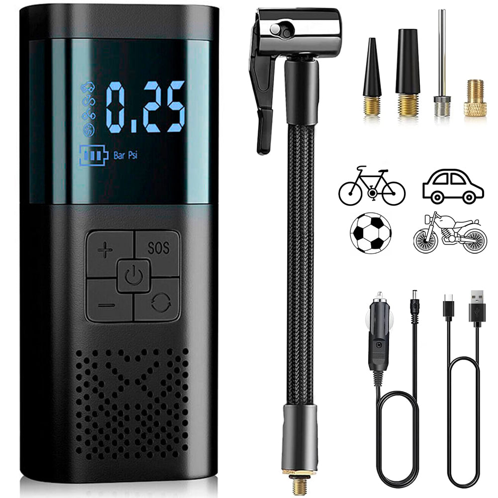 Mini Compressore Wireless Gonfiatore a Batteria per Auto e Bici Moto...