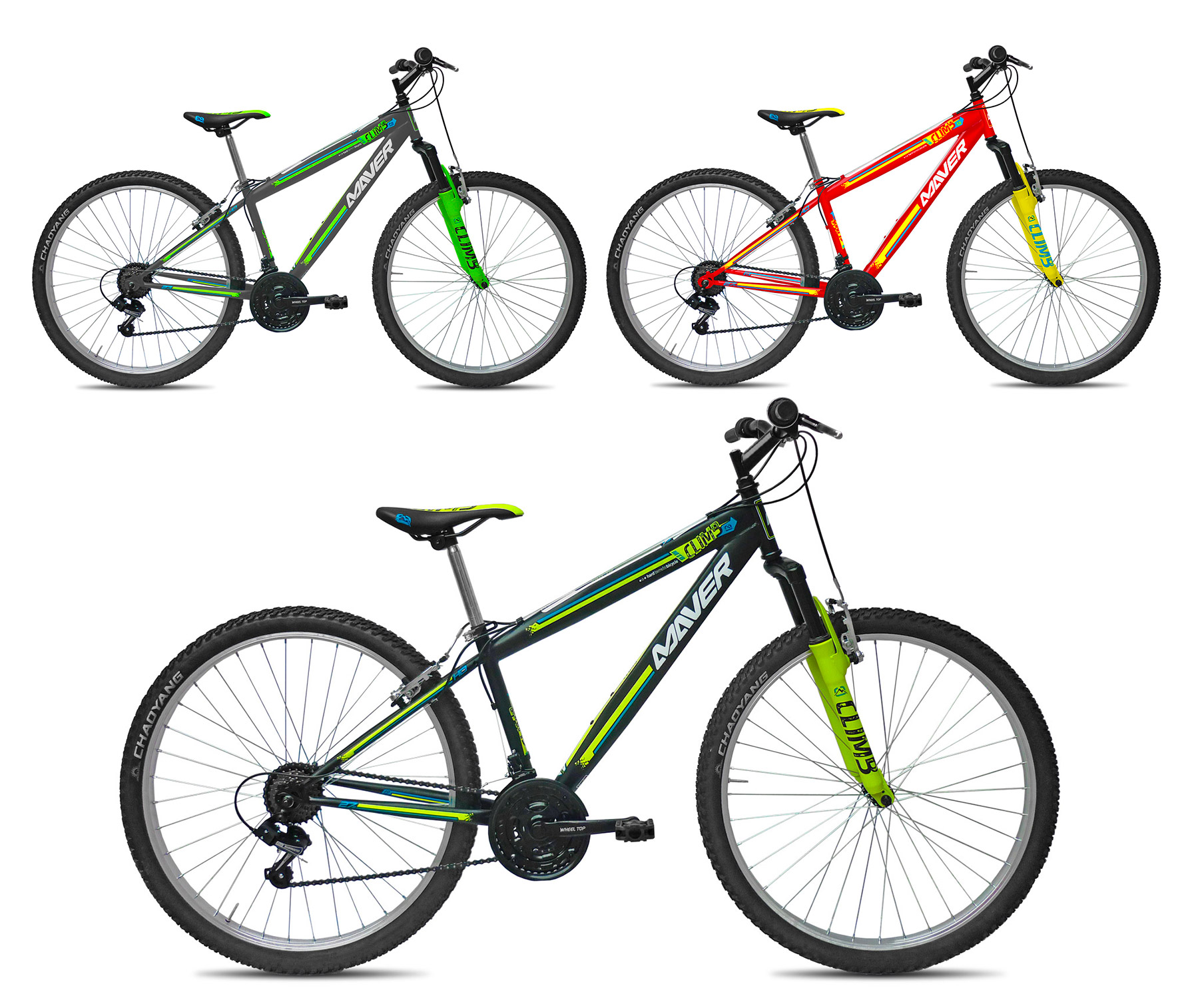 Image of Bicicletta MTB Ragazzo 27,5” 18 Velocità Climb Nero o Rosso o Antracite