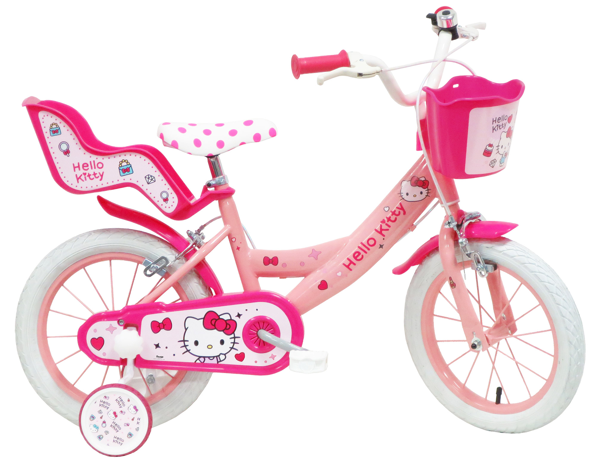 Bicicletta per Bambina 14" 2 Freni Hello kitty Rosa