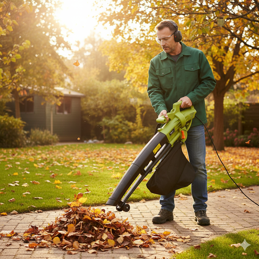 Aspiratore per foglie Trituratore e Soffiatore Elettrico 3000W Aspirafoglie 3in1...