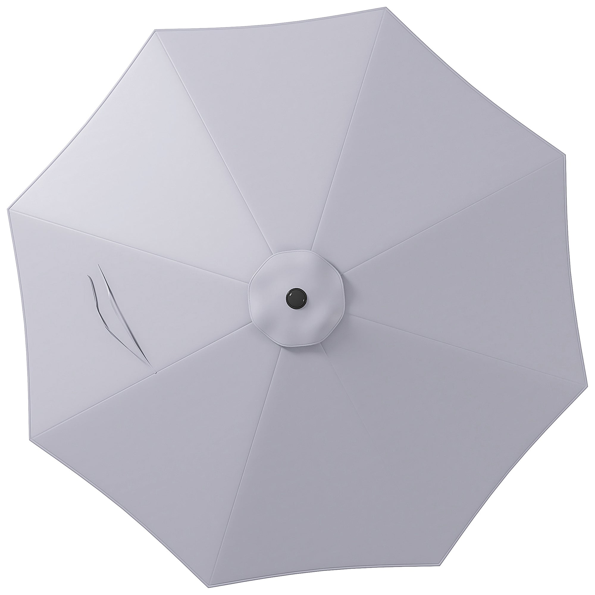 Telo per Ombrellone da Ø295 cm 8 Stecche Palo Centrale o Laterale Resistente all'Acqua Grigio