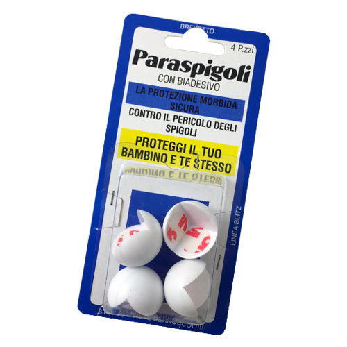 4 Paraspigoli Coprispiegoli con Biadesivo Colore Bianco Sferici