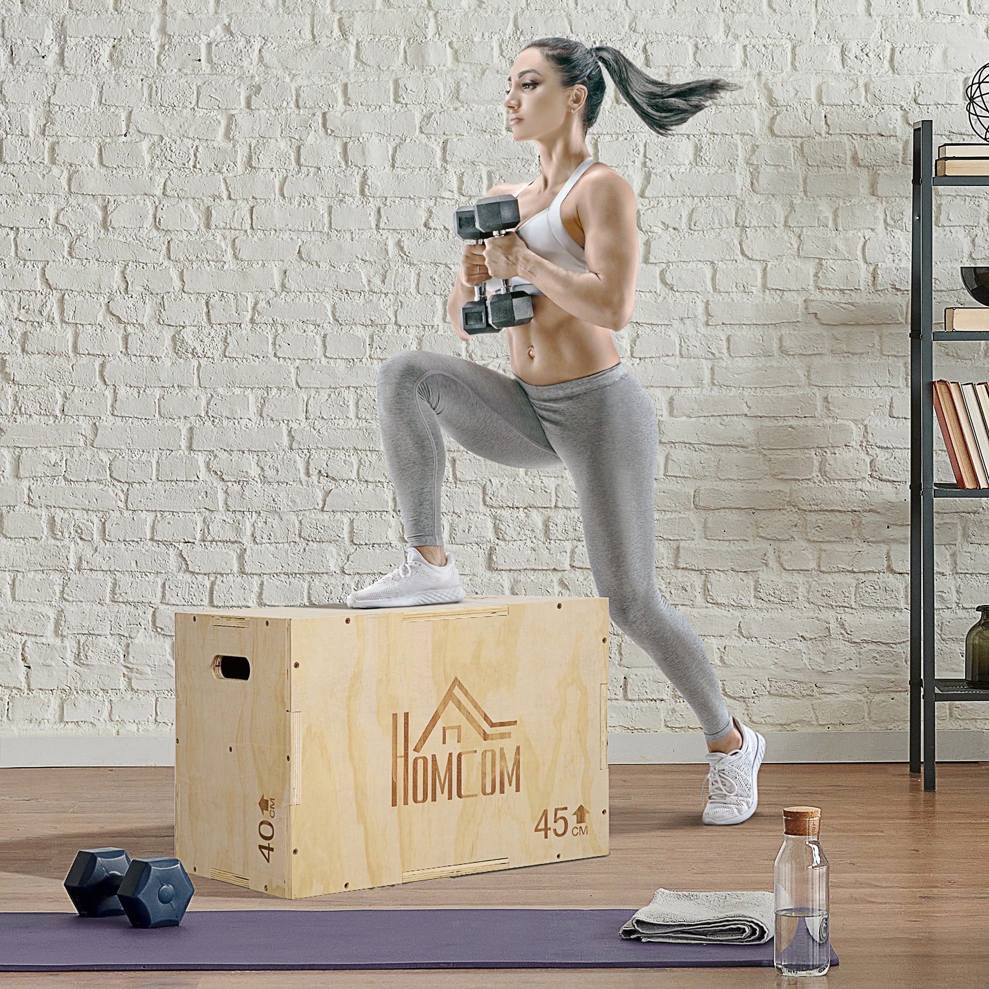 Plyo Box 3 Altezze 45x40x60 cm in Legno di Faggio...