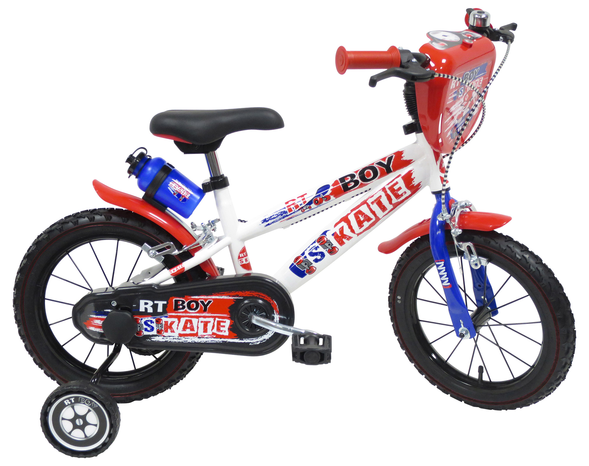 Image of Bicicletta per Bambino 14&quot; 2 Freni Rt-Boy Skate Bianca