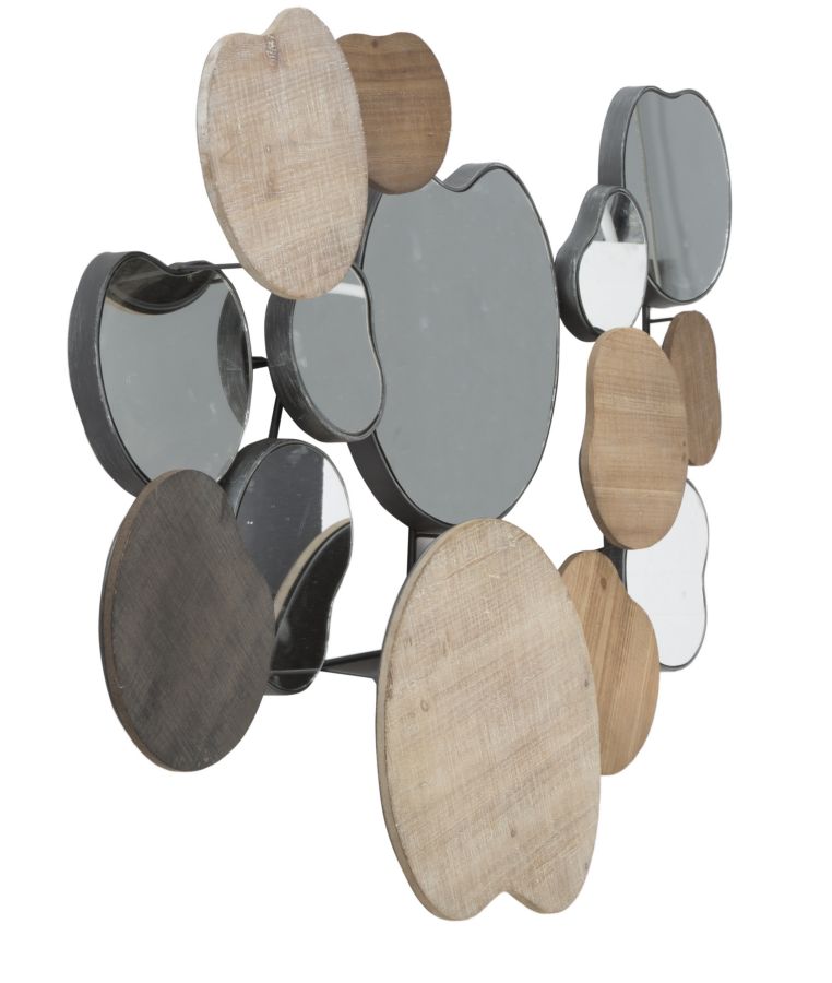 Specchio Quoxy 118x11x82,5 cm Lengo Ferro e Specchio Marrone...