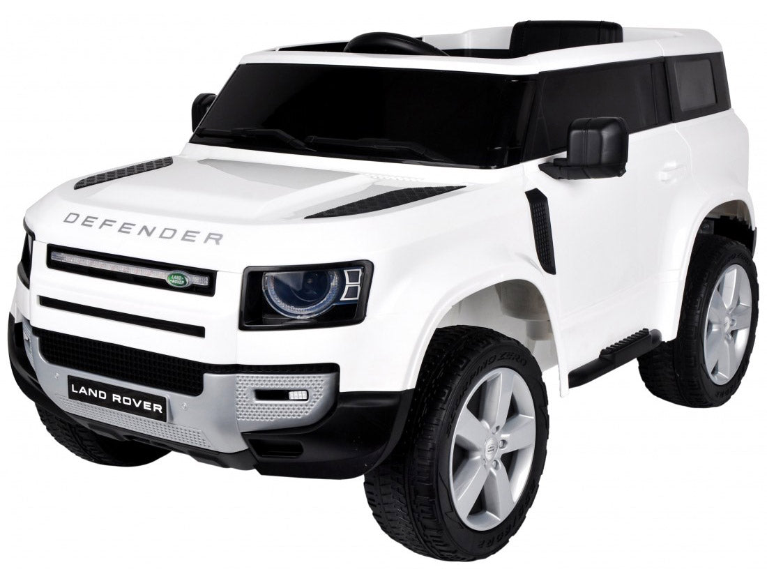 Macchina Elettrica per Bambini 12V con Licenza Land Rover Defender Bianca...