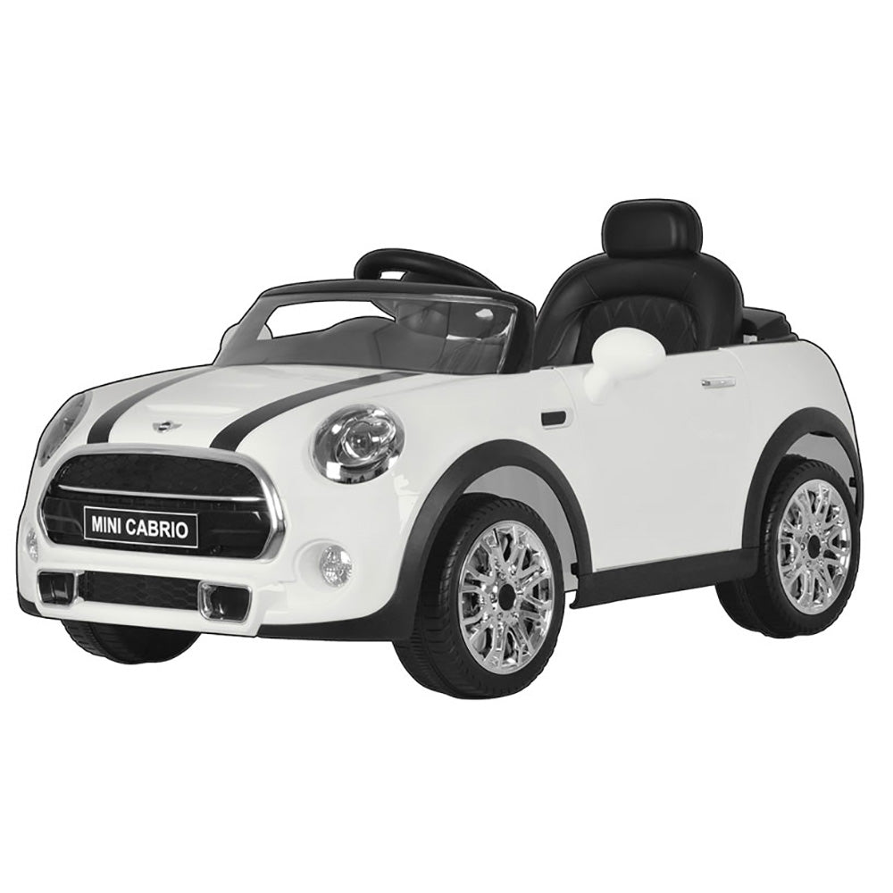 Macchina Elettrica per Bambini 12V con Licenza Mini Cooper Cabrio Bianca