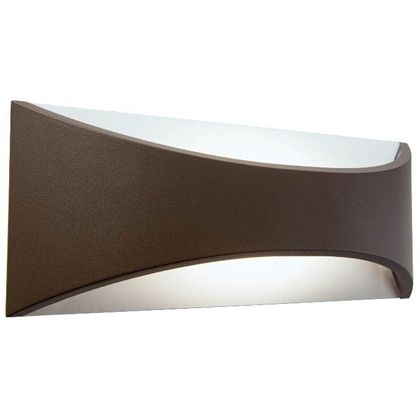 Lampada Applique Piccola Riflettente 6W a Led Cob Colore Marrone per Esterno Linea Moon Sovil