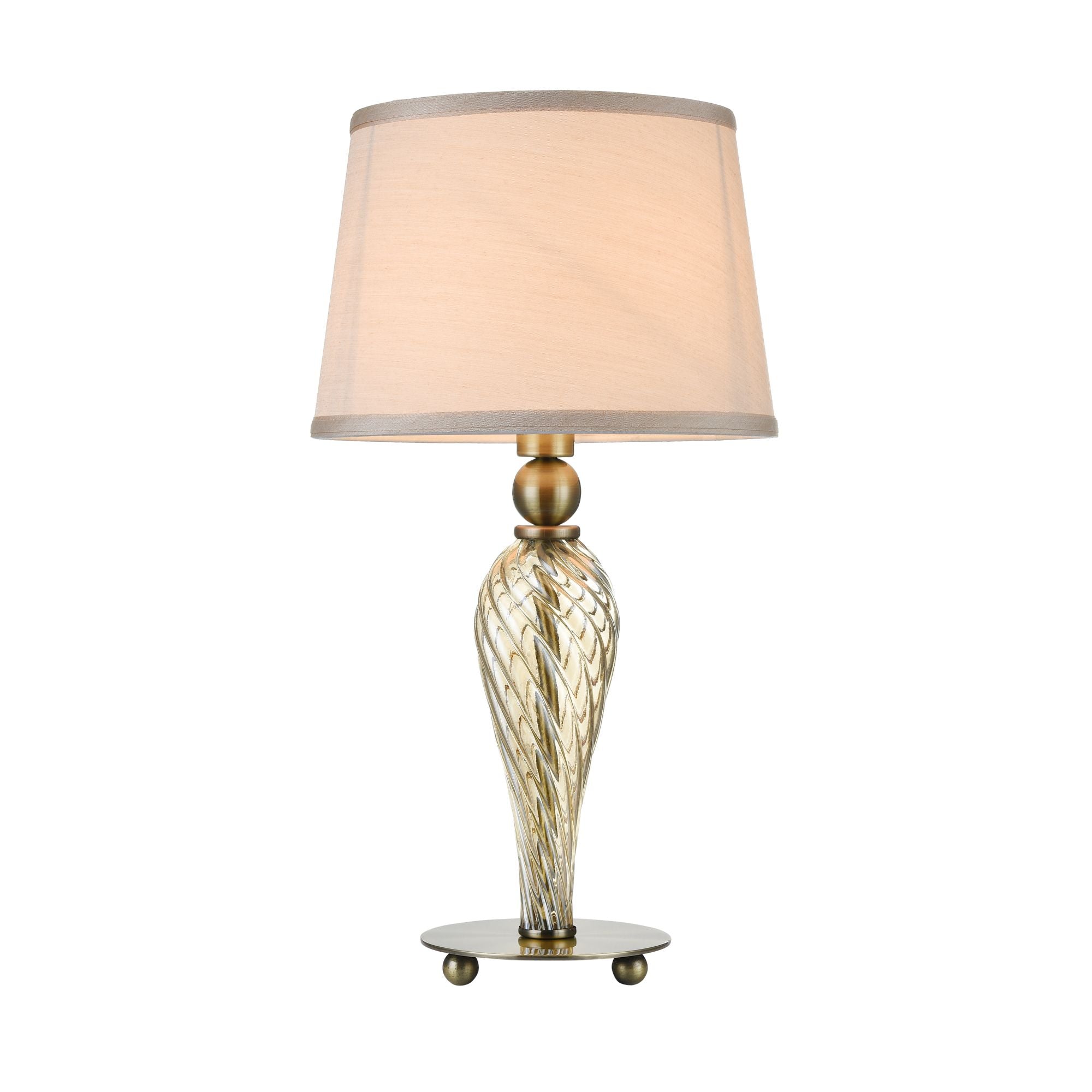 Image of Lampada da tavolo Royal Classic in Metallo e Vetro Murano Bronzo