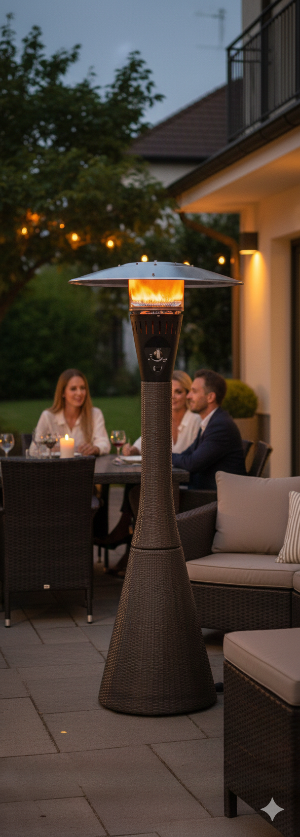 Stufa a Fungo Gas Gpl da Esterno 10kW Habitat Torba...