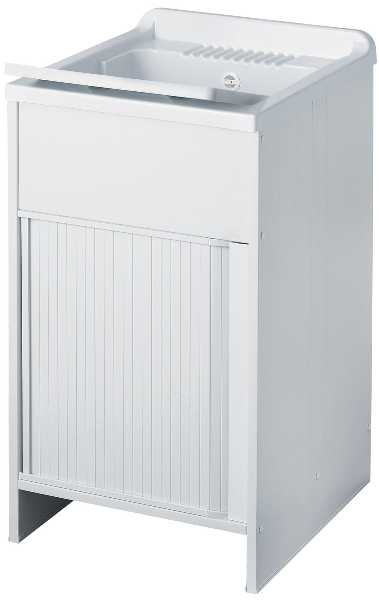 Image of Mobile Lavatoio in PVC 50x50x85 cm con Serranda Forlani Esterni Roc Bianco