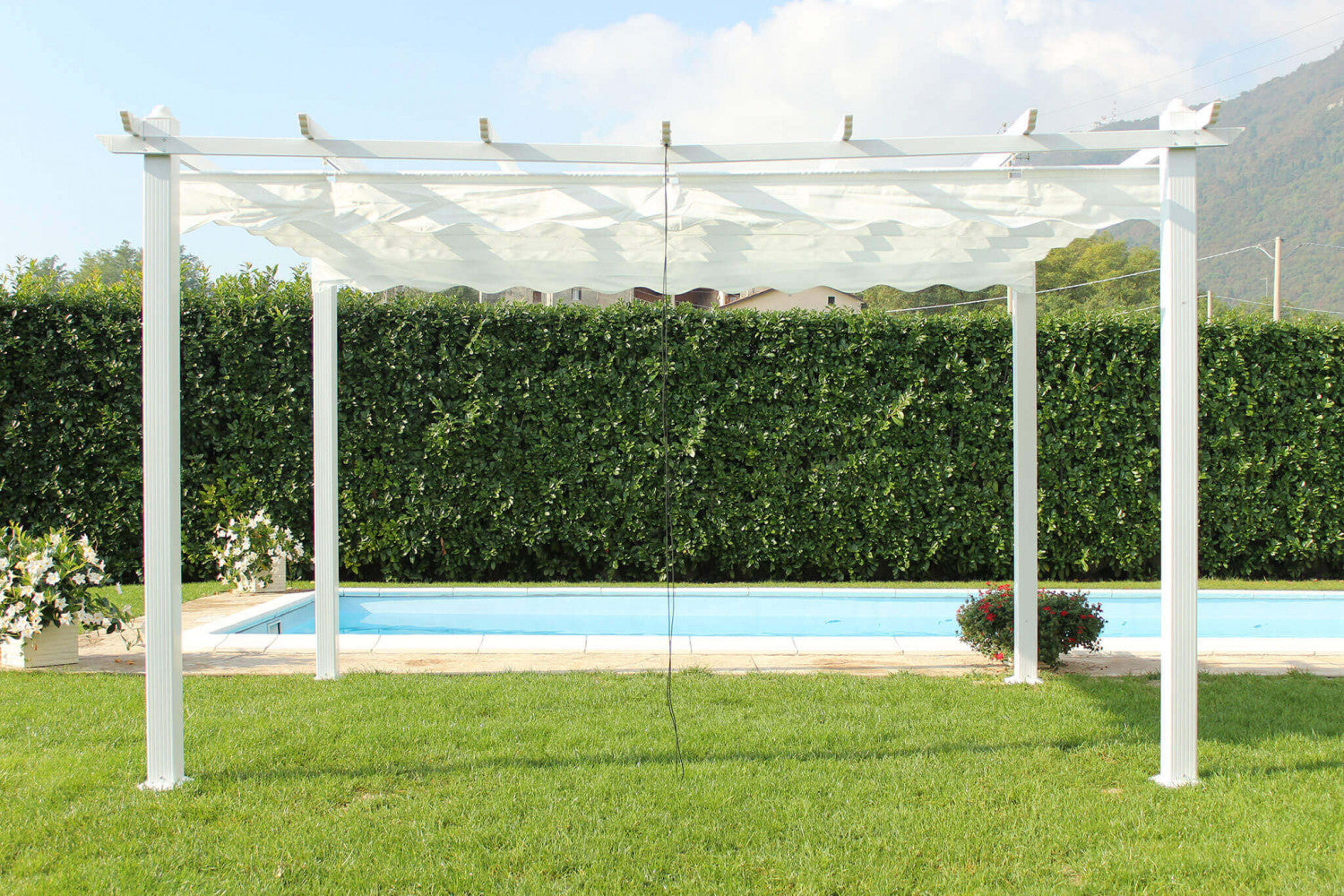Pergola da Giardino 3x3 m in Alluminio Bianco...