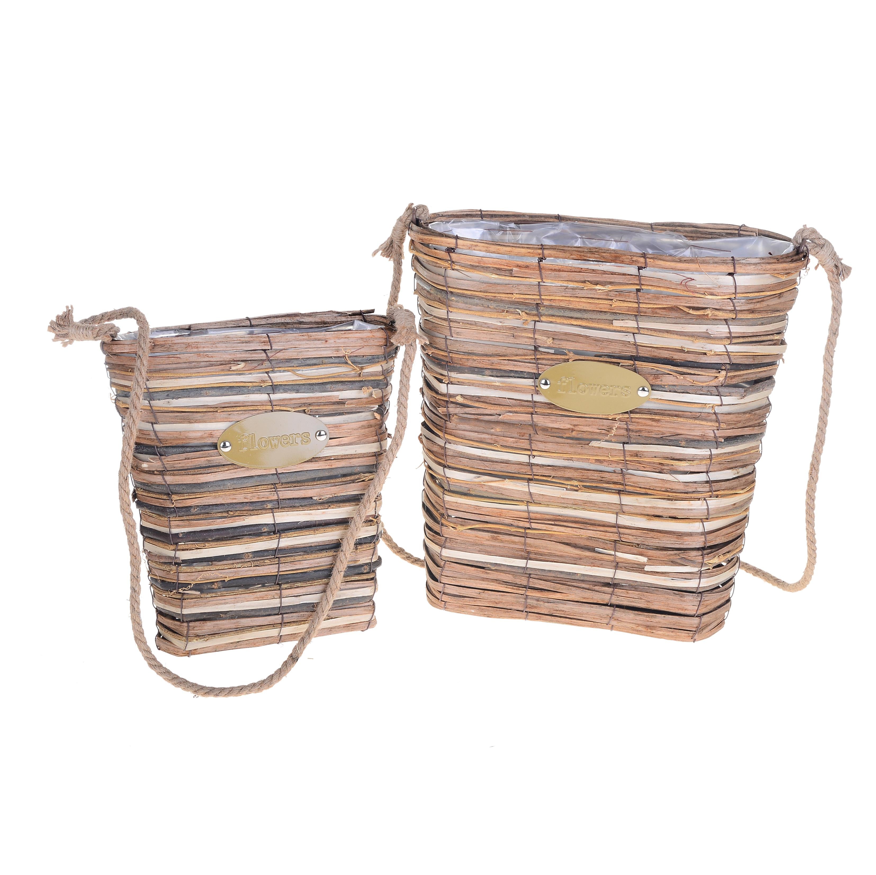 Set 2 Cesti da Appendere Larghezza 96 cm...