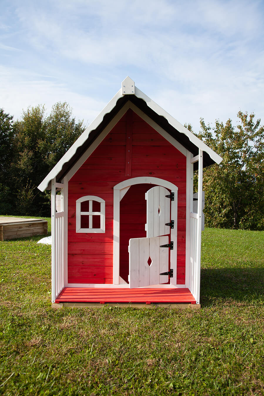 Casetta per Bambini da Esterno 97x114 cm in Legno Anny...