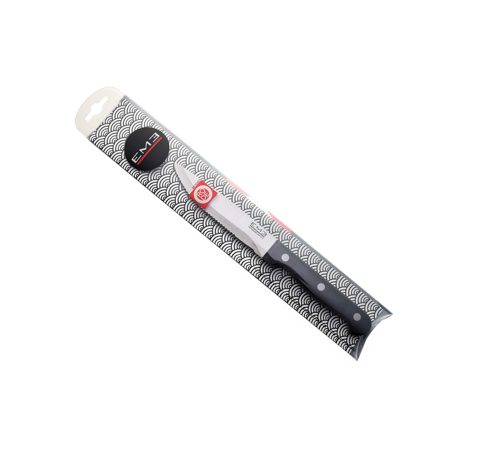 Coltello Bistecca Jumbo Lama 12 cm Manico in POM Rivettato Eme Rodeo...