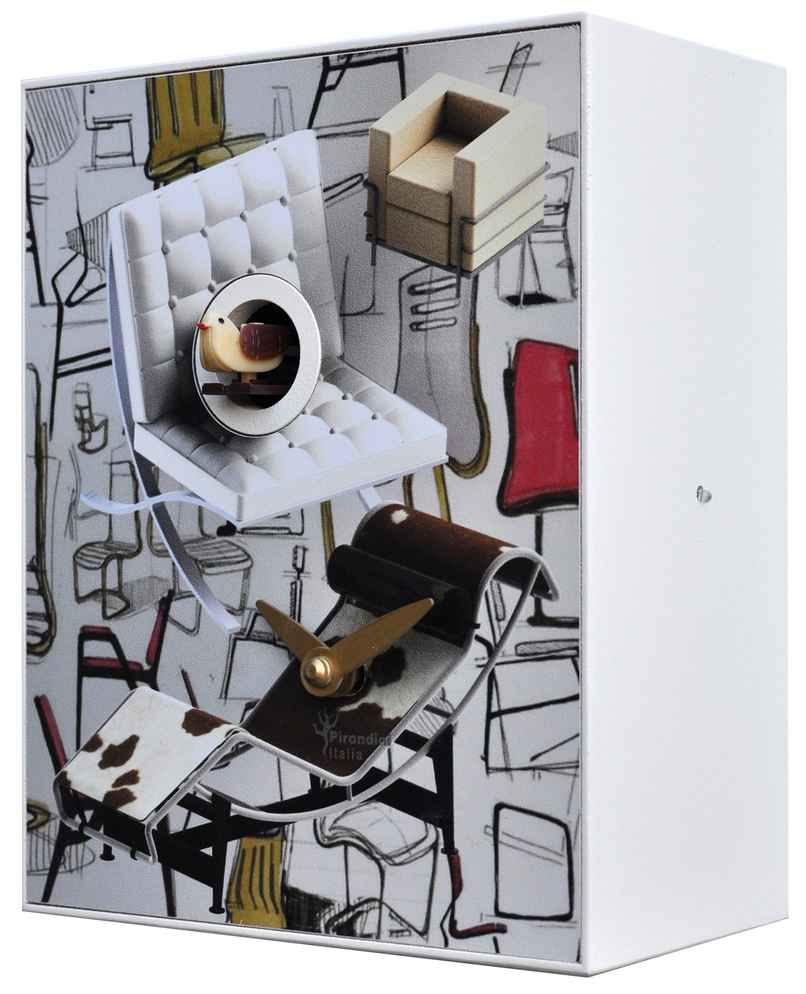 Orologio a Cucù da Parete 16,5x20x10 cm Pirondini Italia Design Chairs...