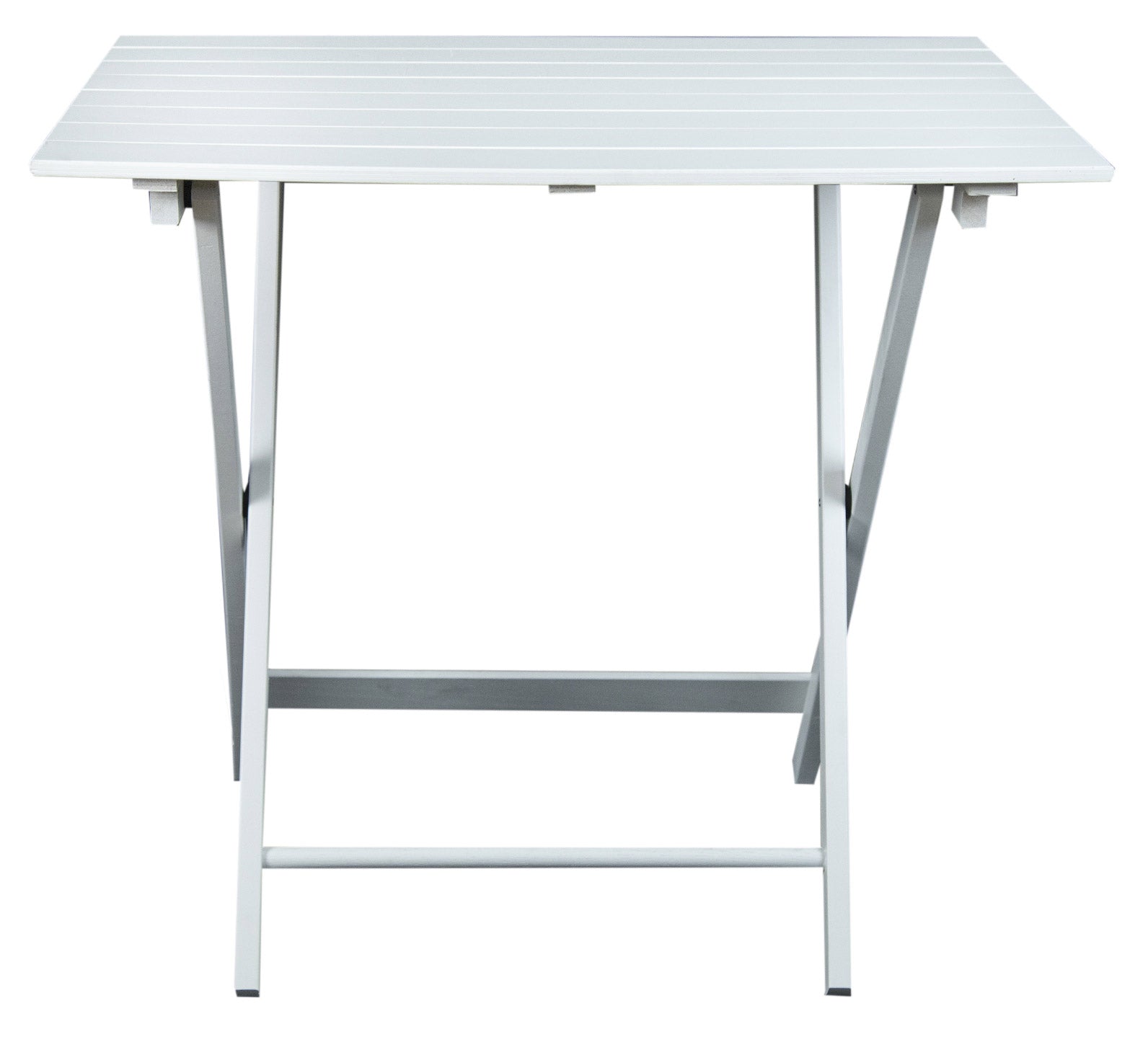 Tavolo da Giardino Pieghevole 80x60x80 cm in Legno Bianco...