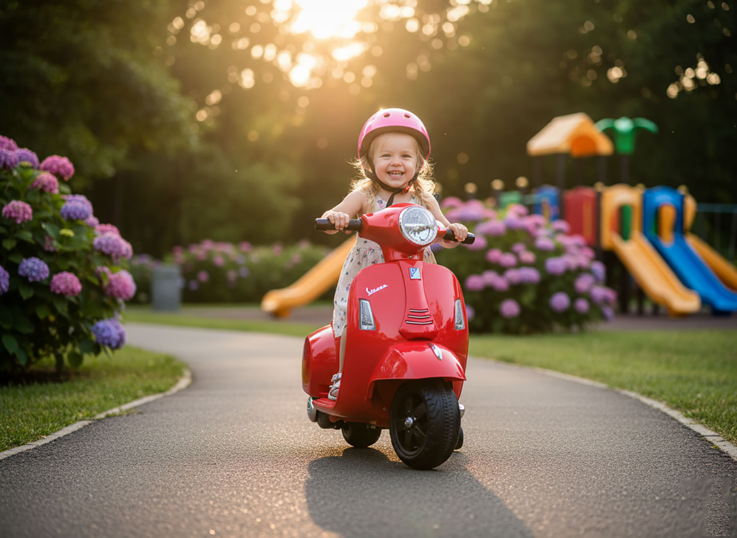 Scooter Elettrico per Bambini Licenza Ufficiale Piaggio Vespa Small 7,2V 2,5Ah Rosso...