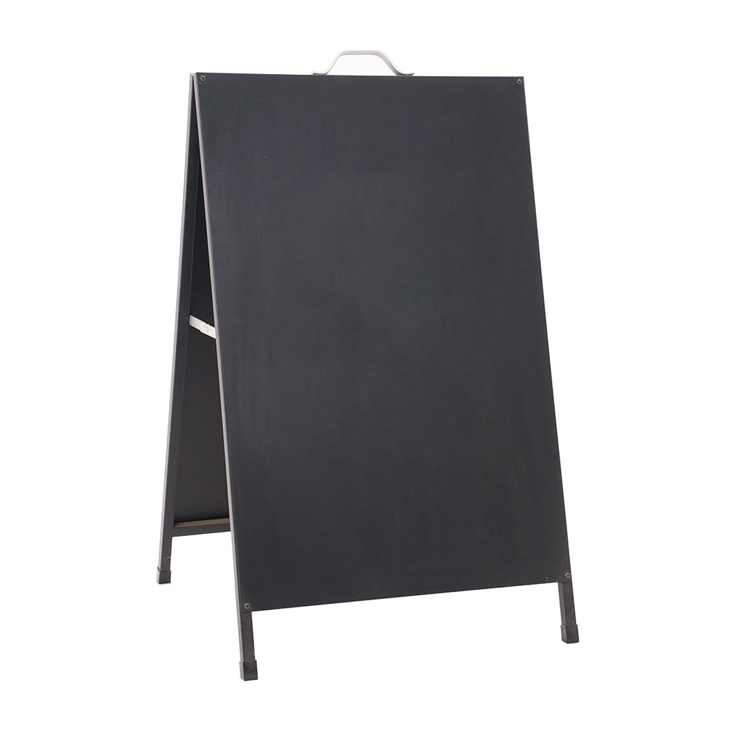 Espositore Pubblicitario Bifacciale Bifacciale con Lavagna 60x90 cm in Metallo Nero...
