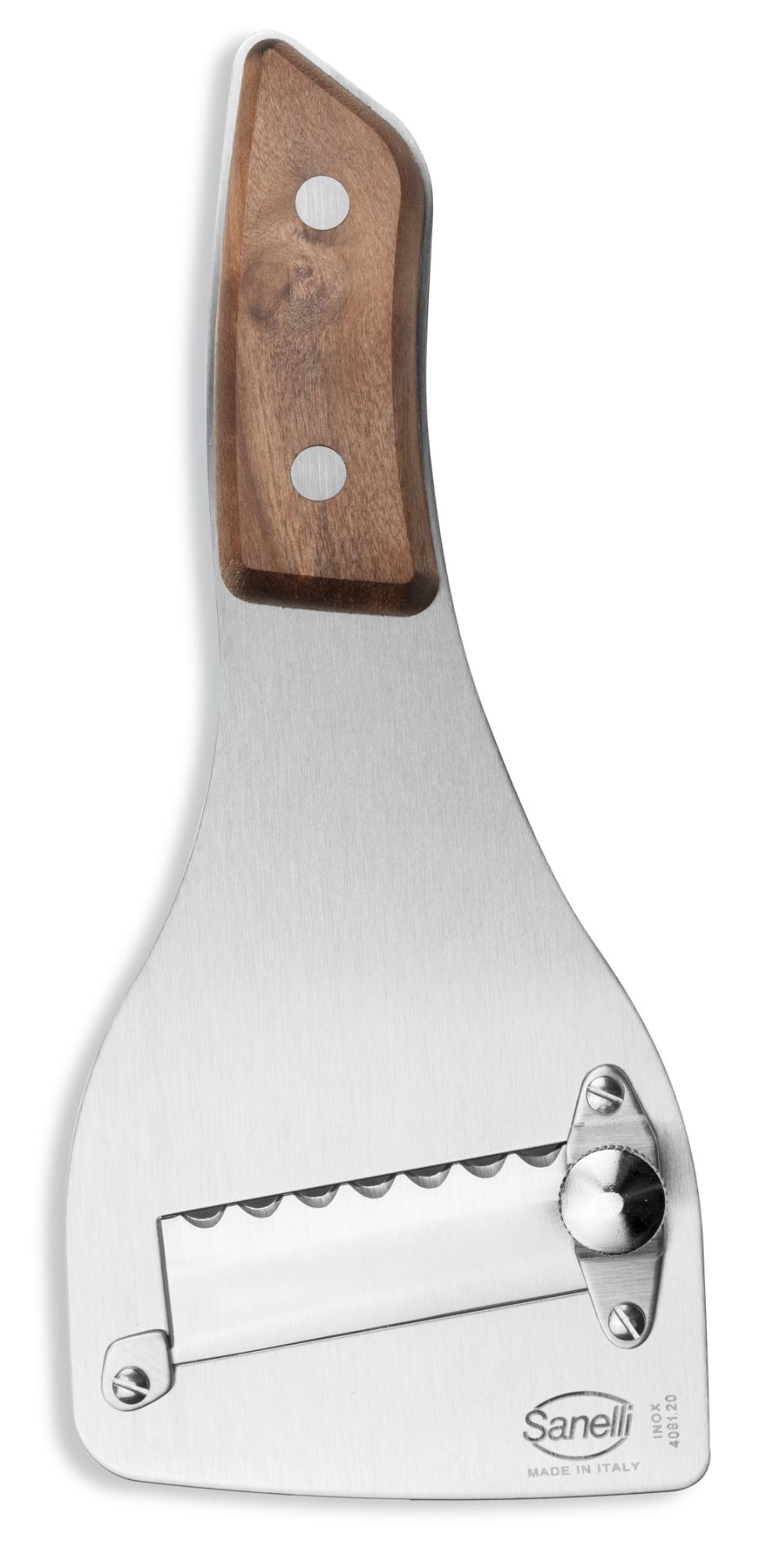 Image of Tagliatartufi con Lama Seghettata 6 cm in Acciaio Inox Manico Legno Sanelli San-Slice