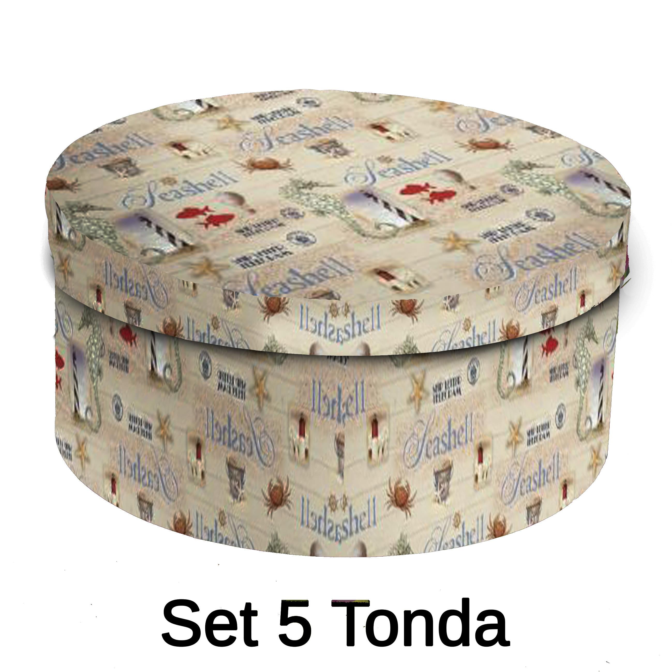 Image of Set 5 Scatole cartone salvagente tondo