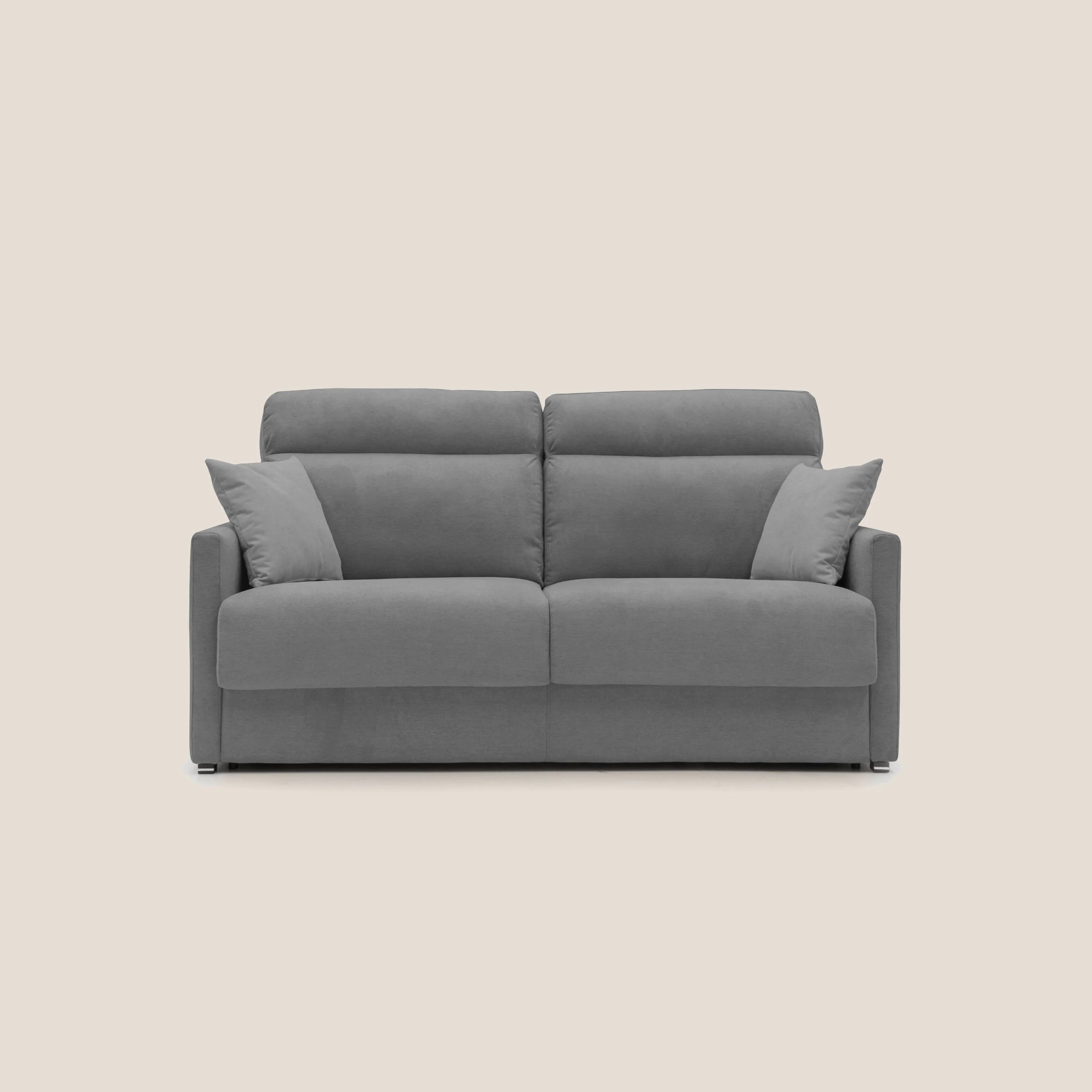 Divano Letto 3 Posti 196x102x97 cm in Tessuto Grigio