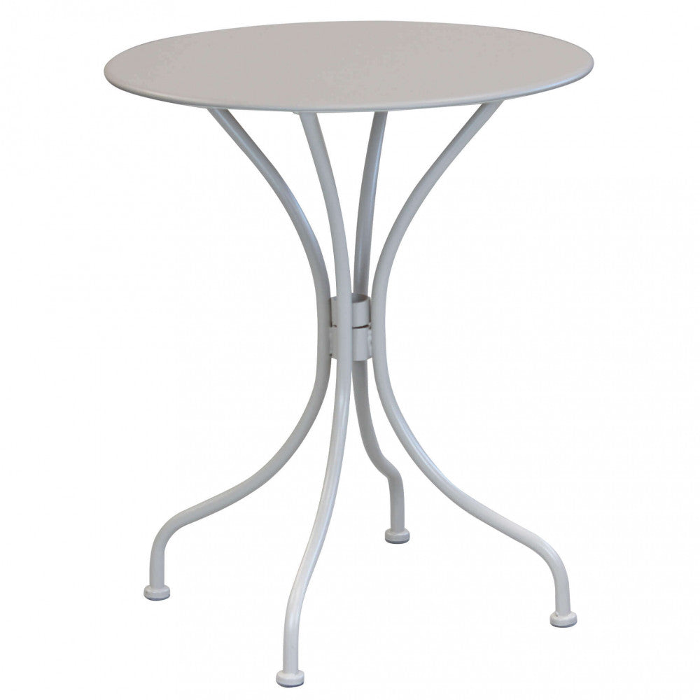 Tavolo Bristol Ø60x71h cm in Acciaio Tortora
