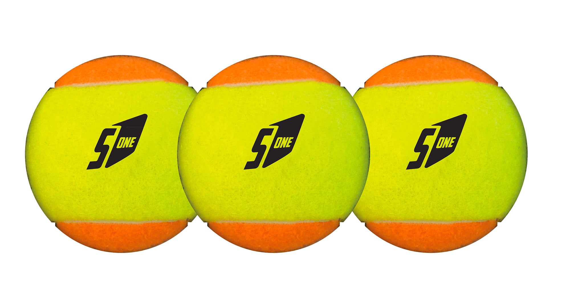 Set 3 Palline per Beach Tennis Bicolore Giallo/Arancio...