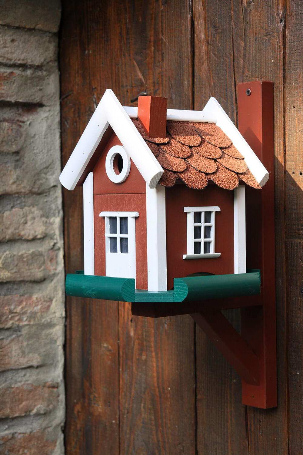 Nido per Uccellini 25x25xh28 cm Party in Legno FSC Rosso...