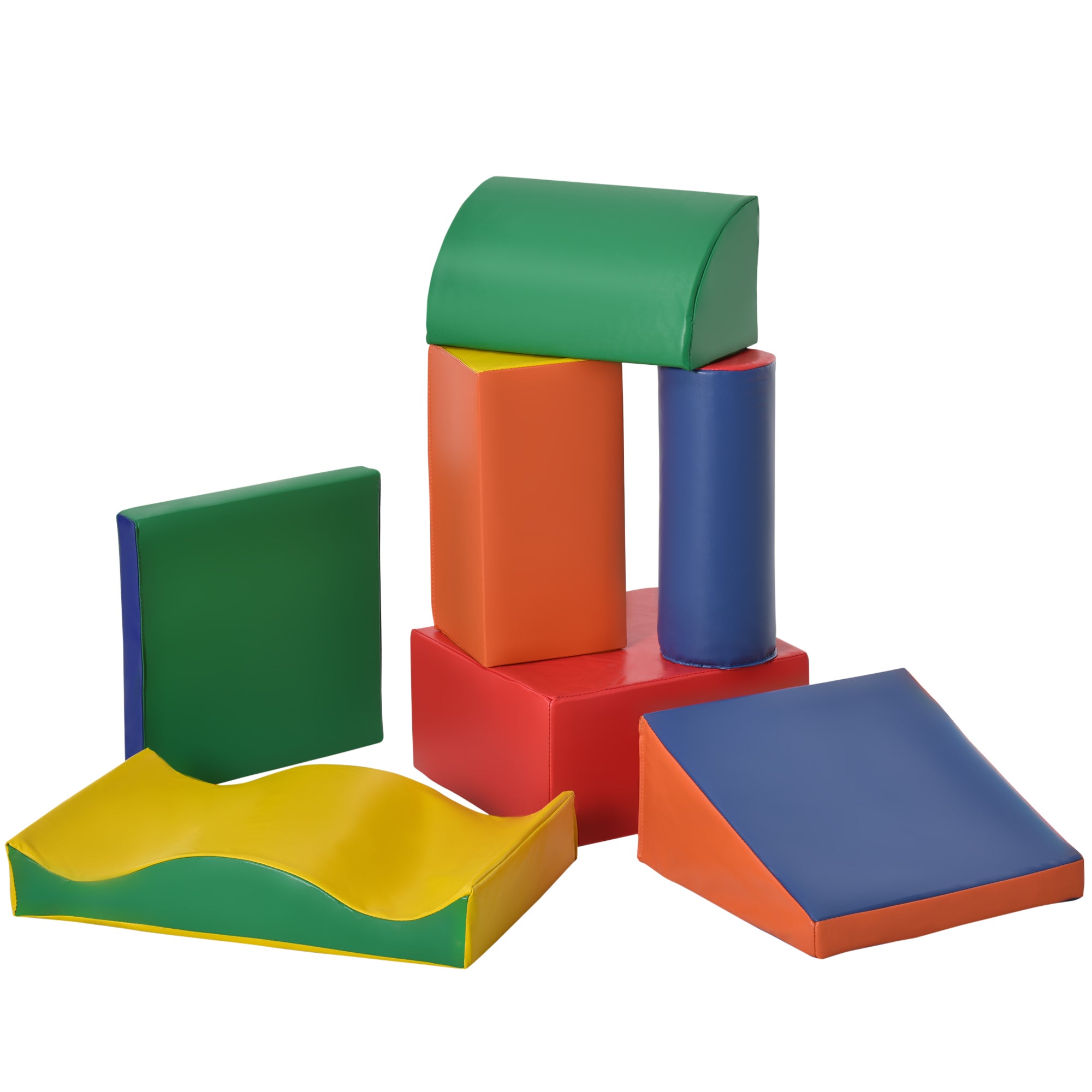 Image of Set 7 Blocchi Costruzioni Morbide per Bambini Multicolore