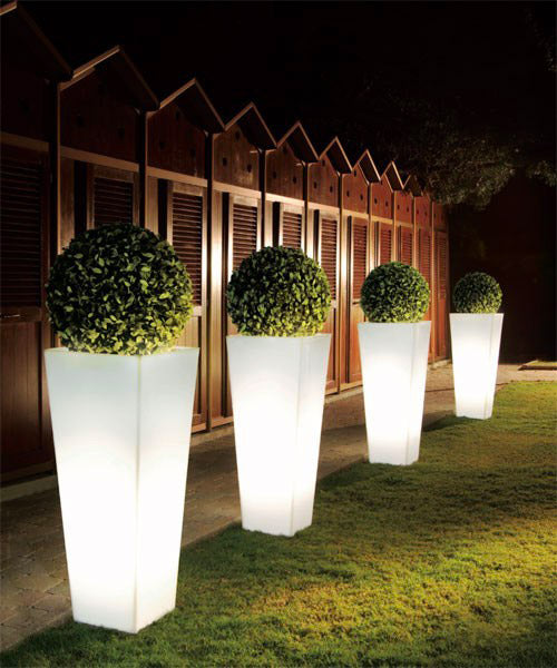 Vaso Luminoso 37,5x102 cm in Resina Arkema Quadro 102 SL...