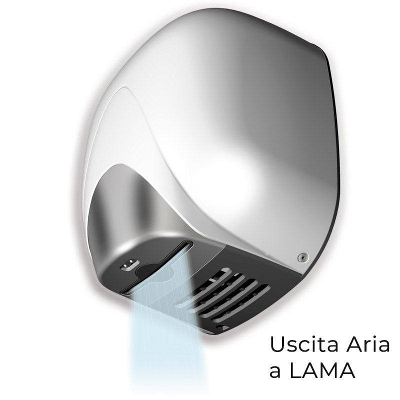 Asciugamani Elettrico con Fotocellula 1100W Vama Ecoflow BF 1100 HOT Alluminio Bianco...