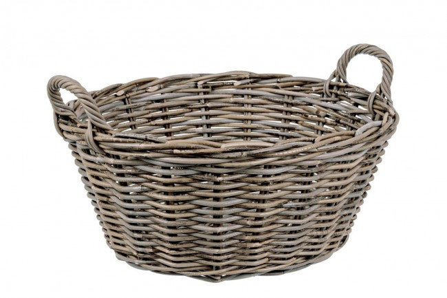 Image of Cesto 2 Maniglie Narra Ovale in Fibre Naturali