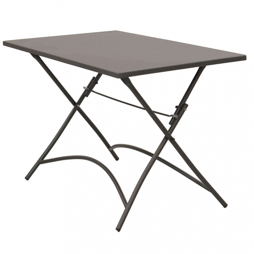 Tavolo Bristol 110x70x72 h cm in Acciaio Taupe