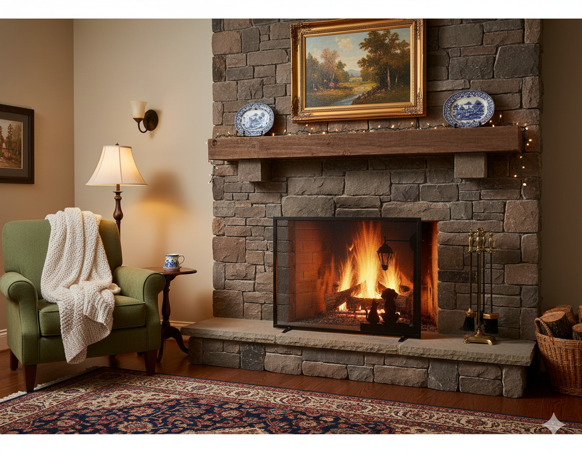 Parascintille per Camino 1 Anta 60x51cm in Ferro Verniciato Grigio Martellato...