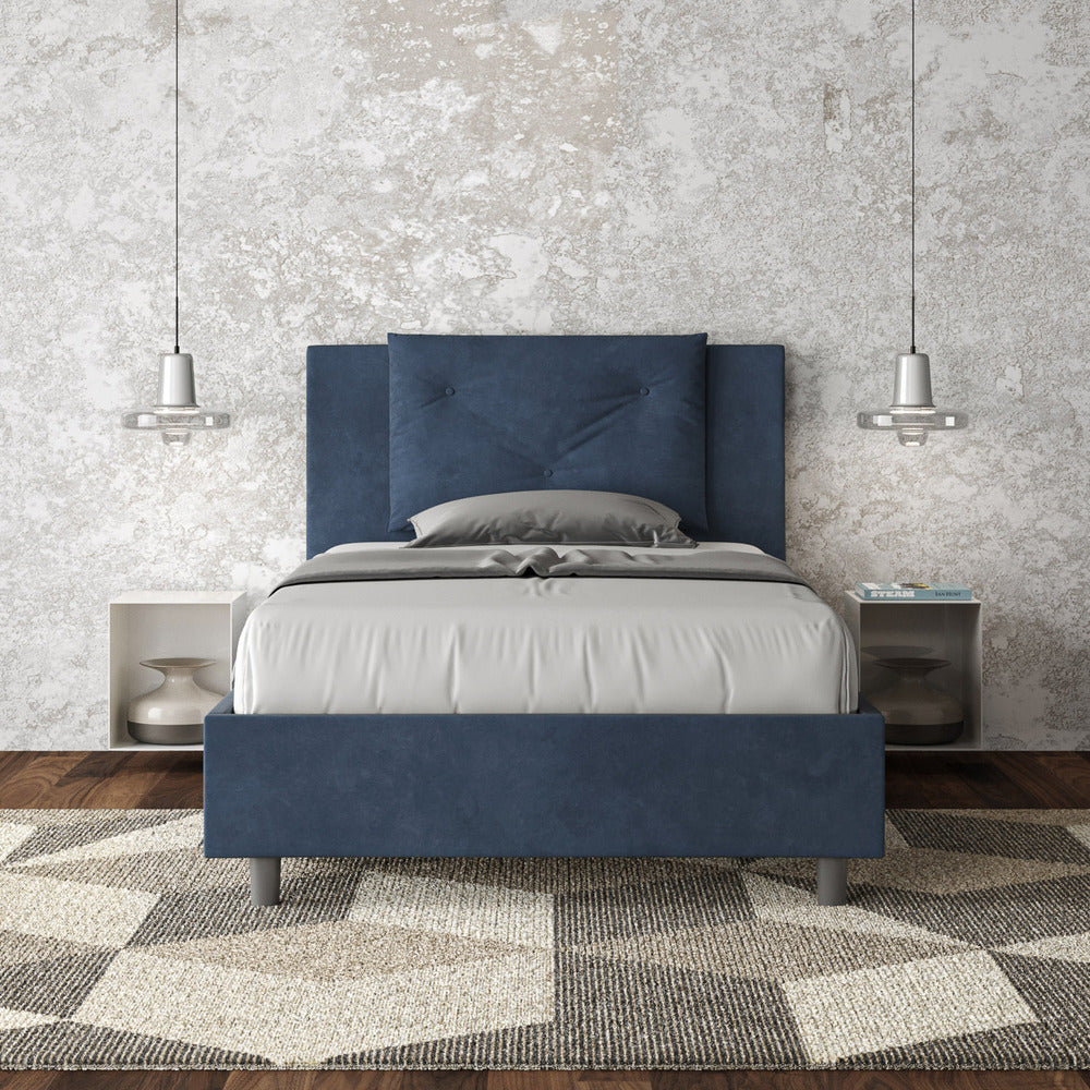 Letto Singolo 80x190 cm Senza Rete Appia Blu...