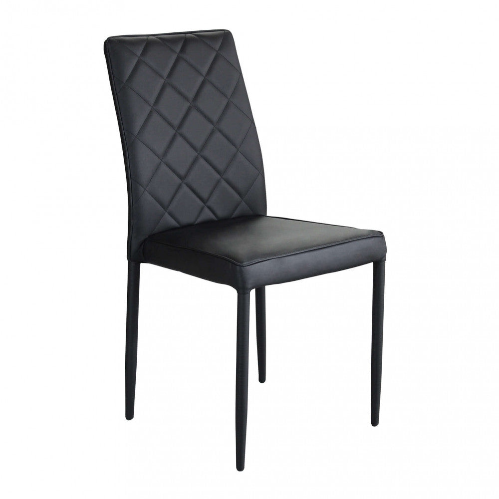 Image of Sedia Blossom 41x50x91 h cm in Similpelle Nero