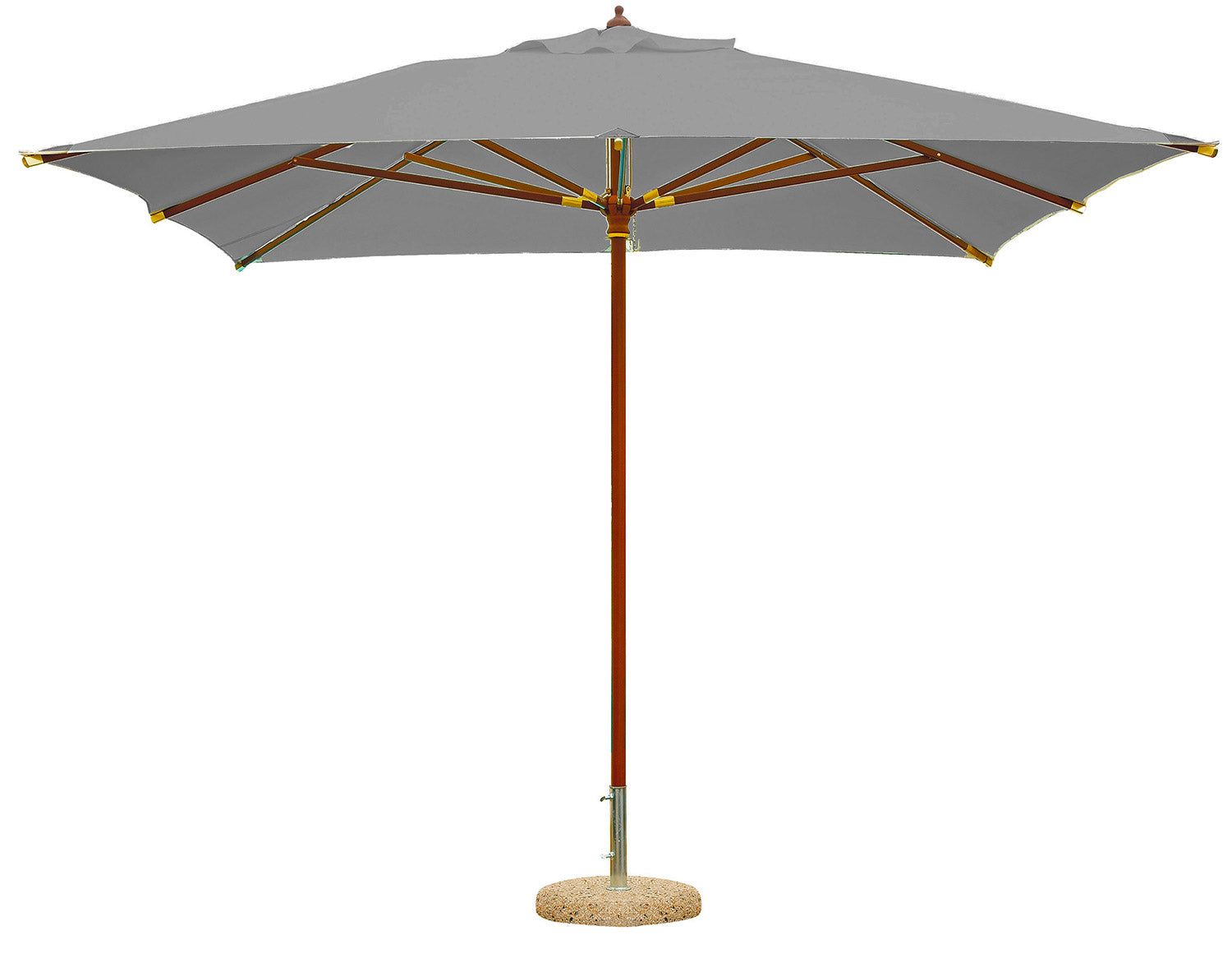 Ombrellone Da Giardino Quadrato 3x3 Metri - Struttura In Acciaio Con Manovella, Copertura In Poliestere 160 Gr/mq, Bianco