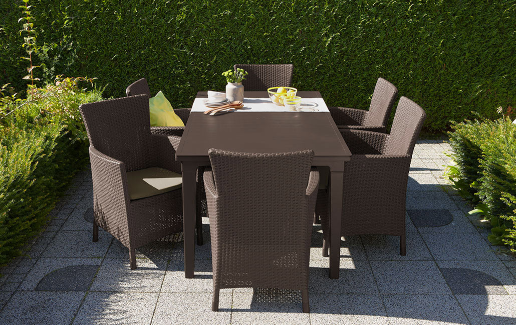 Poltrona da Giardino 62x60x89 cm in Resina Keter Iowa Dining Chari Cappuccino...