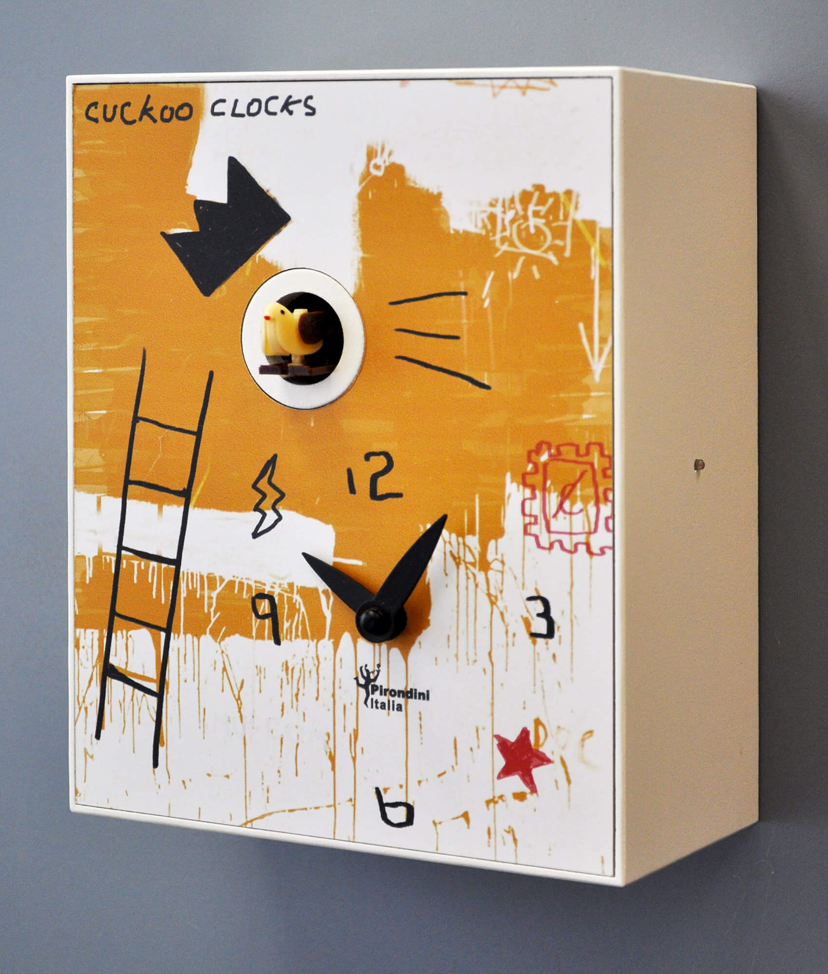 Orologio a Cucù da Parete 16,5x20x10cm Pirondini Italia D'Apres Basquiat...