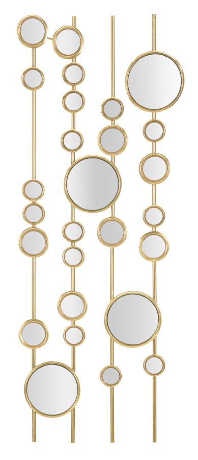 Pannello da Muro Small Mirrors 35,5x1,5x90 cm in Ferro...