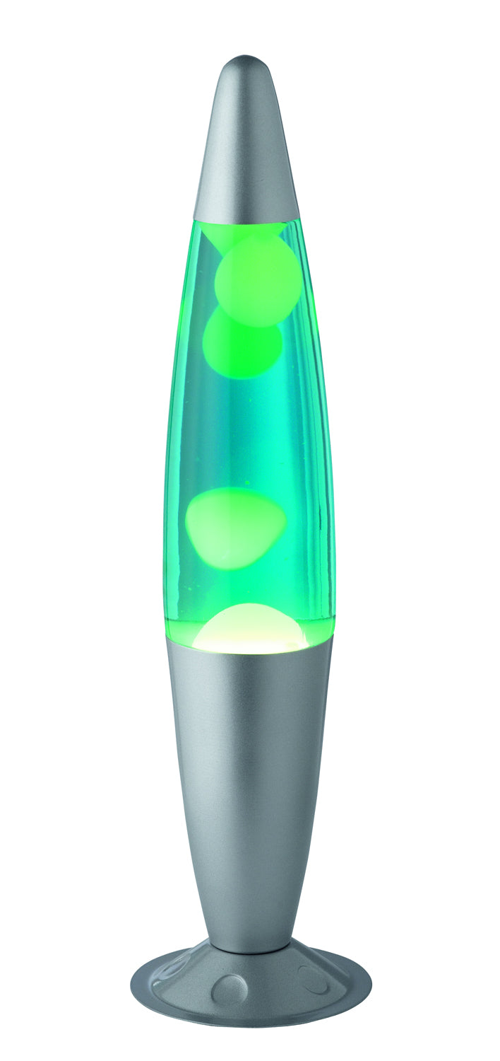 Lampada Lava Lamp da Interno H 41 in Metallo Argento