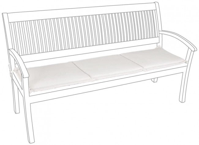 Cuscino Poly180 Naturale per Panca 3 Posti in Tessuto per Esterno