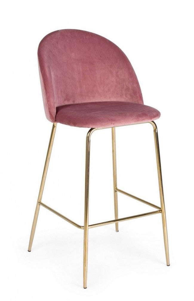 Set 2 Sgabelli Bar 51x55x105h cm Carry Velluto Blush...